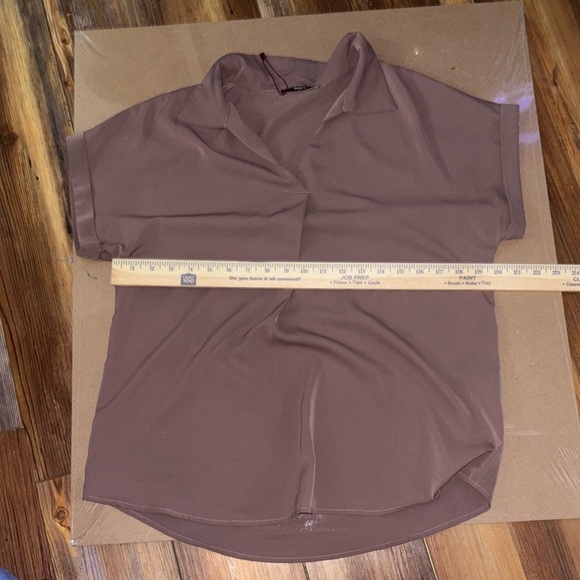 Pretty mauve brown Women's Top Sz m Garahu brand - Picture 1 of 5